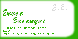 emese besenyei business card